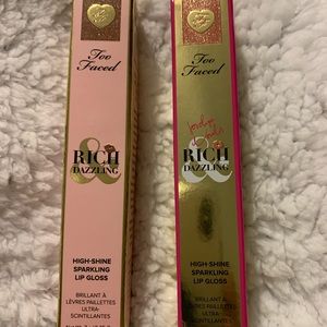 Two Faced high shine sparkling lip gloss (set of two)